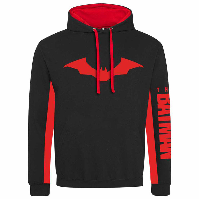 BATMAN - Official Icon And Text Contrast / Back Print / Arm Print / Hoodie & Sweatshirt / Men's