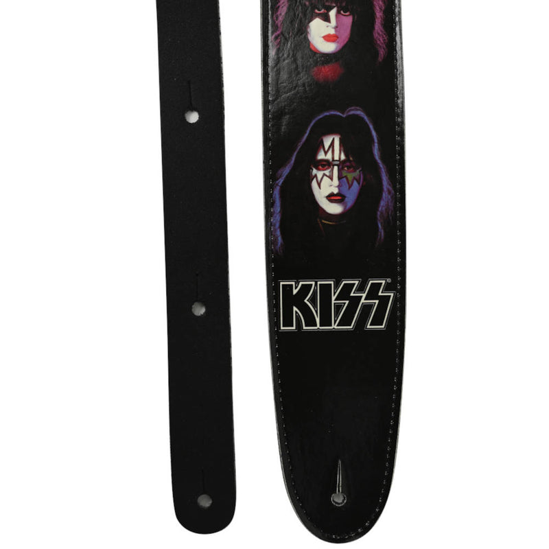 KISS - Official Face / Leather / Guitar Strap