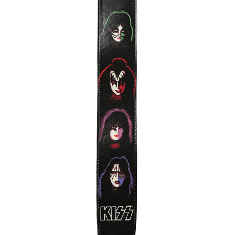 KISS - Official Face / Leather / Guitar Strap