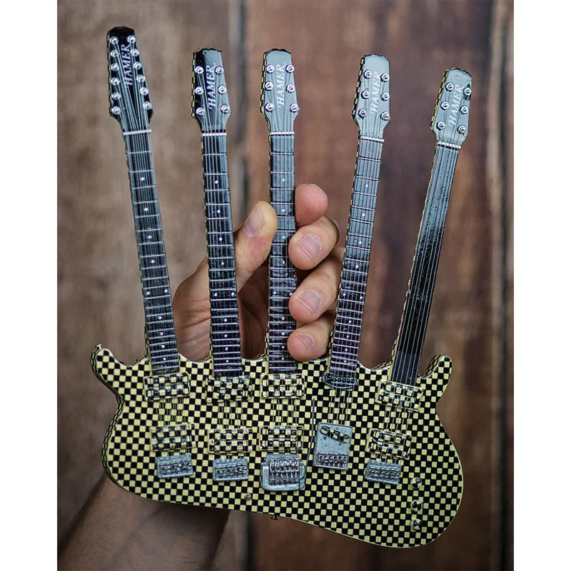 CHEAP TRICK - Official Rick Nielsen Five-Neck Checkered / Miniature Musical Instrument