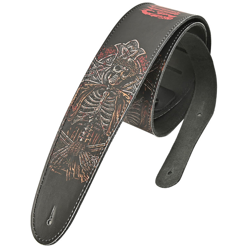 GUNS N ROSES - Official 2.5Inch Leather Strap / Guitar Strap