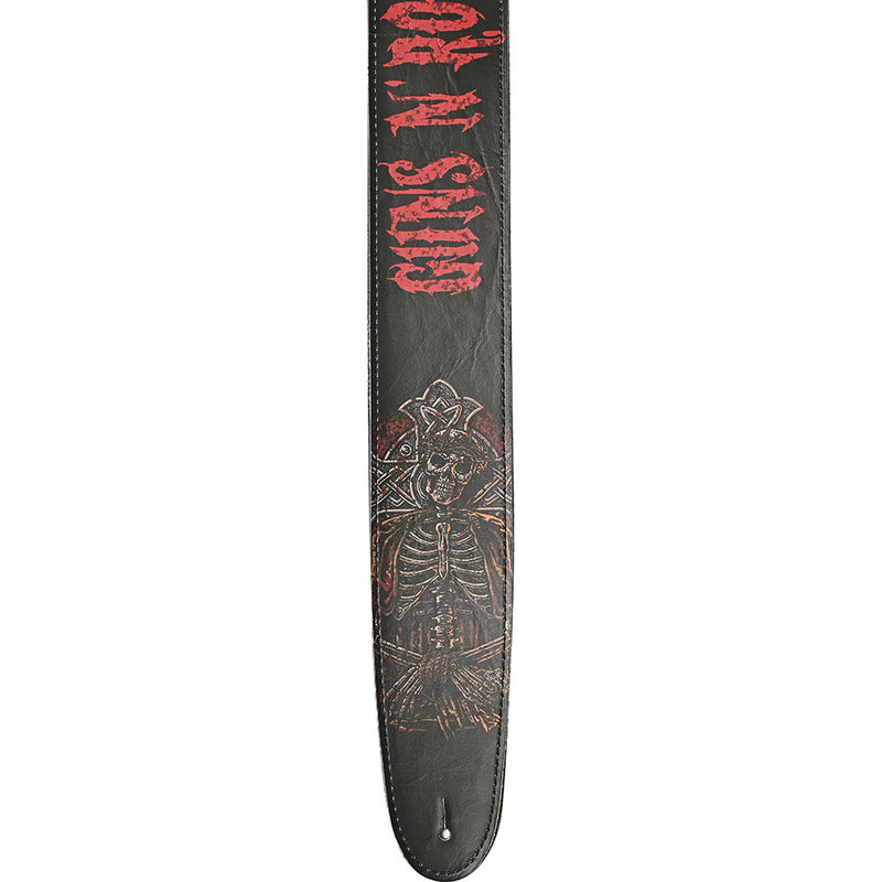 GUNS N ROSES - Official 2.5Inch Leather Strap / Guitar Strap
