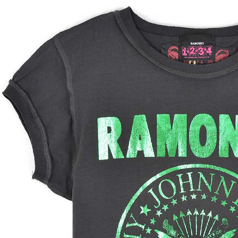 RAMONES - Official Green Foil / Amplified (Brand) / T-Shirt / Women's