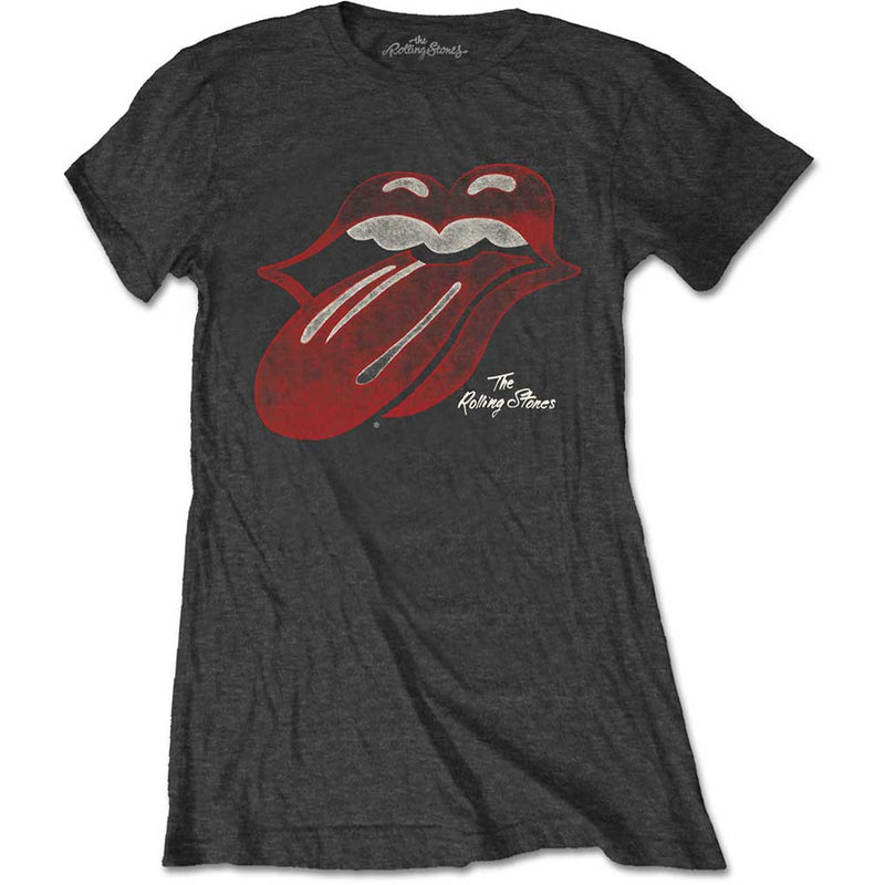 ROLLING STONES - Official Vintage Tongue Logo / T-Shirt / Women's