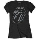 ROLLING STONES - Official Tongue / Diamante (Brand) / T-Shirt / Women's