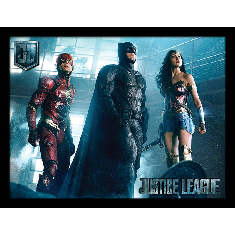 JUSTICE LEAGUE - Official Ready For Action / Framed Print