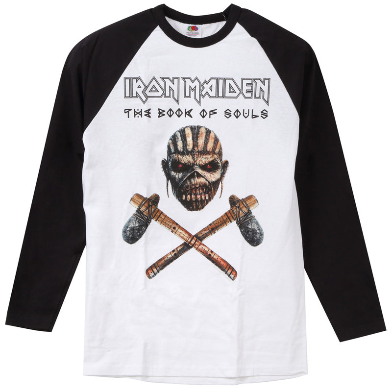 IRON MAIDEN - Official Axe Color Raglan/長袖/T 卹/男士