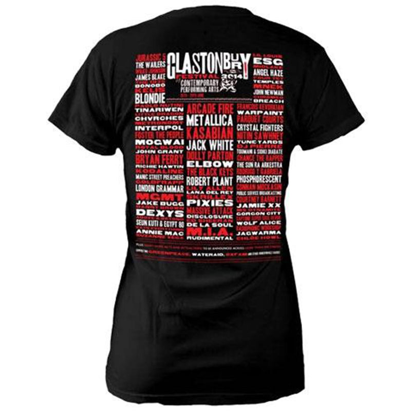 GLASTONBURY - Official There Festival 2014 / Back Print / T-Shirt / Women's