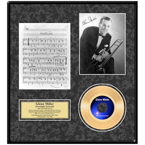 GLENN MILLER - Official Moonlight Serenade / Gold Disc / Framed Print