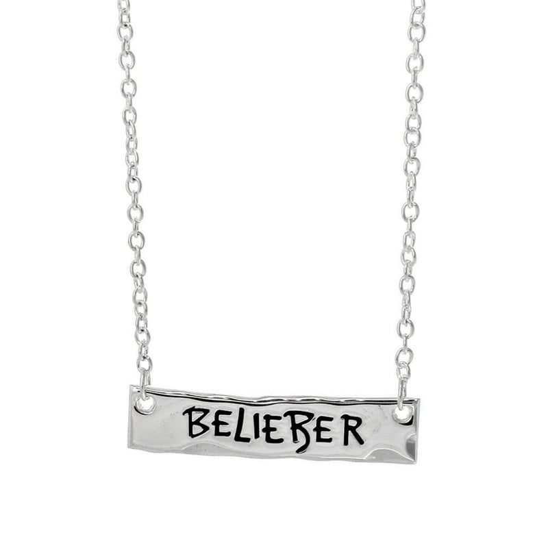 JUSTIN BIEBER - Official Belieber Logo Bar Necklace / Necklace