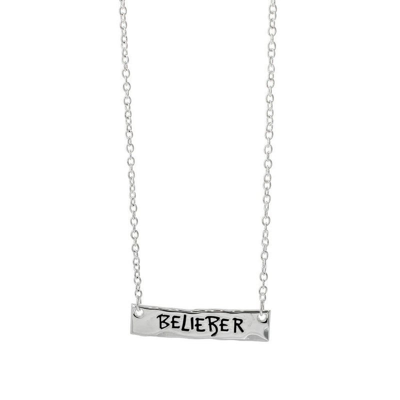 JUSTIN BIEBER - Official Belieber Logo Bar Necklace / Necklace