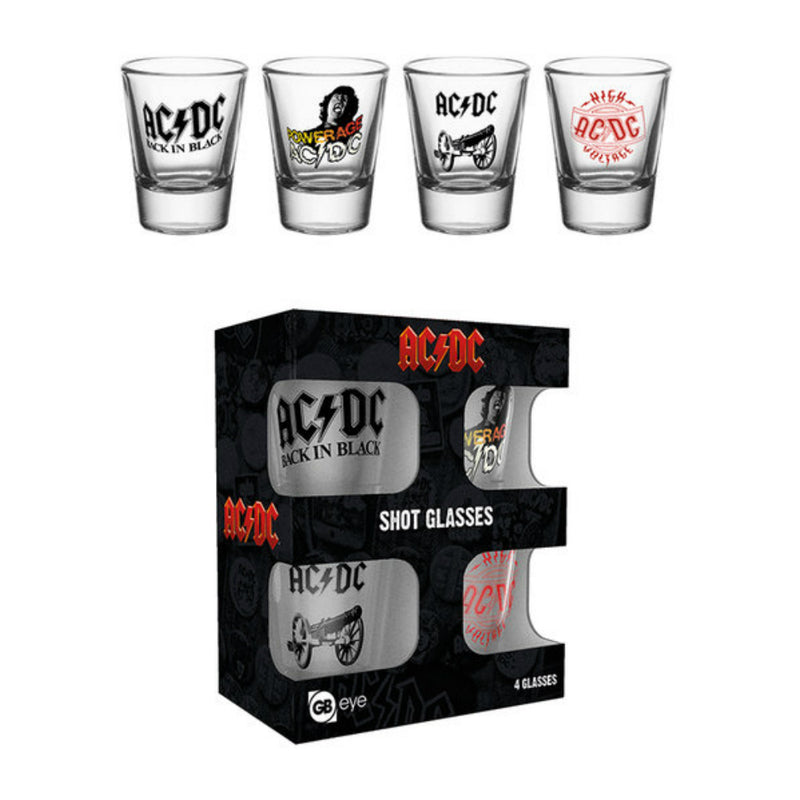 AC/DC - Official Mix / Shot Glass, Set Of 4 / Glasses & Tableware