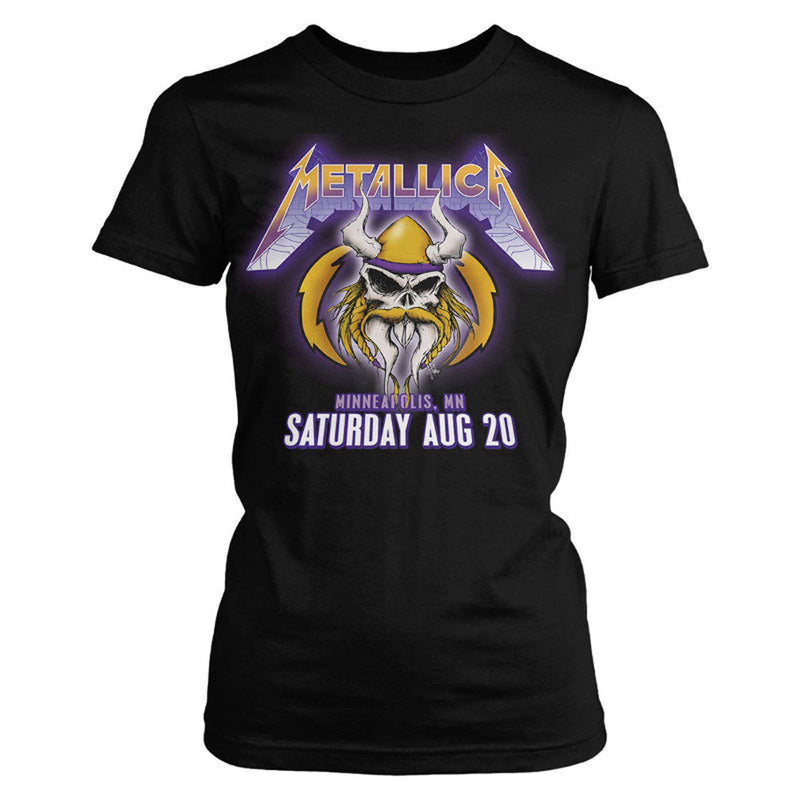 METALLICA - Official Minneapolis / Viking Skull (Venue Limited Edition T-Shirt) / T-Shirt / Women's