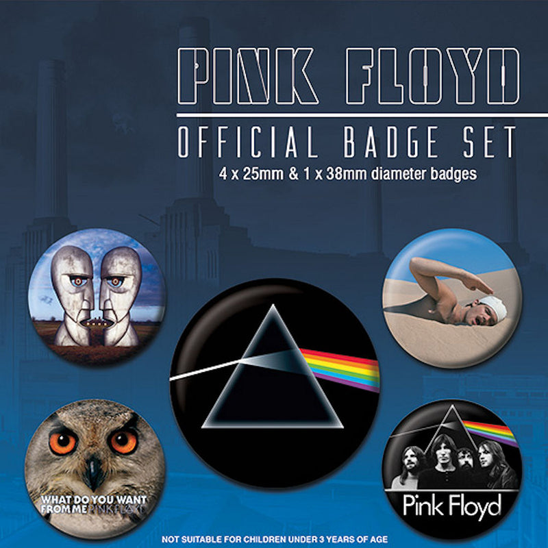 PINK FLOYD - Official Official Badge Pack 5 Pieces / Button Badge