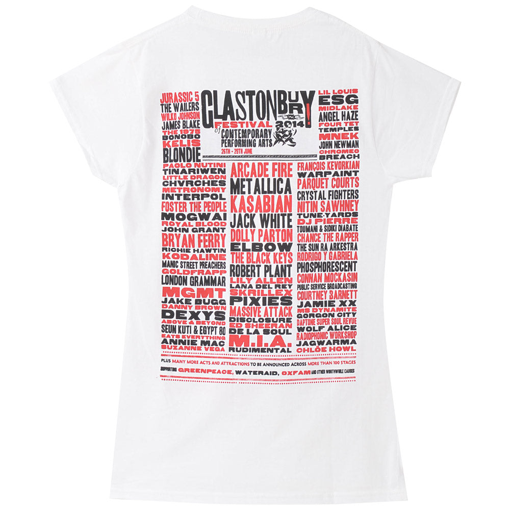 GLASTONBURY - Official There Festival 2014 / Back Print / T-Shirt / Wo
