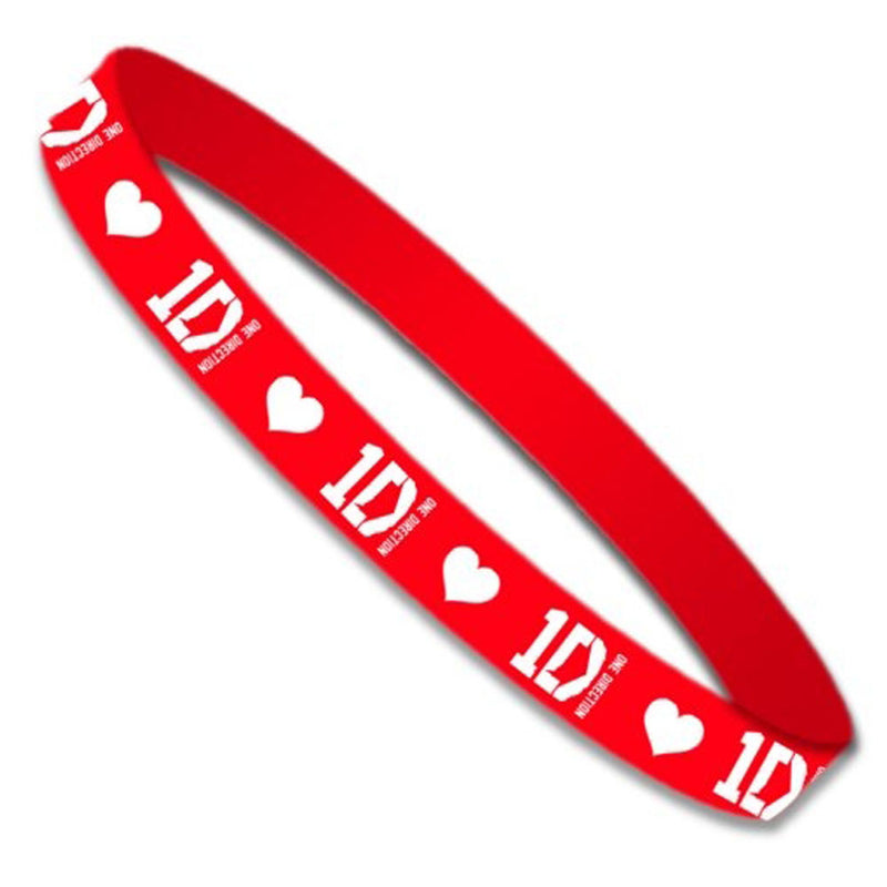ONE DIRECTION - Official Gummy Wristband / Red / Wristband