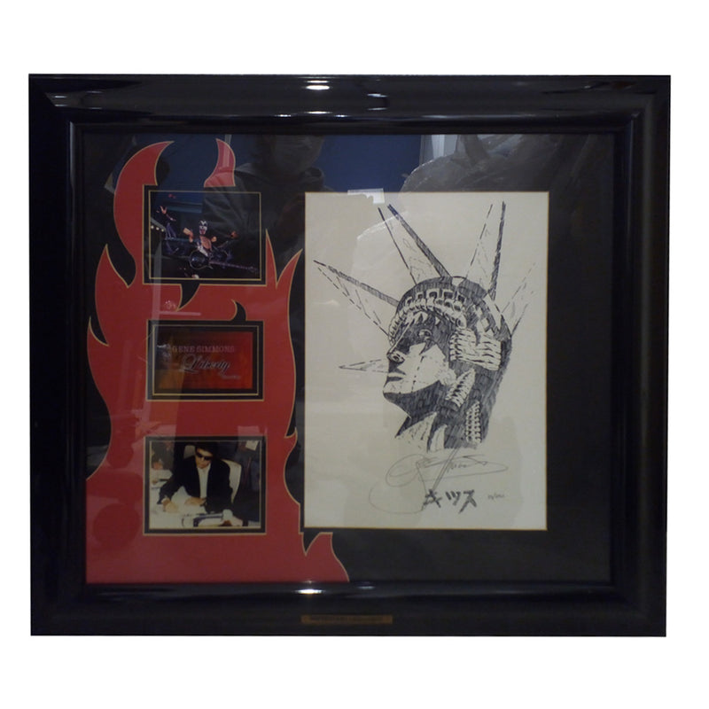 KISS - Official [World Limited 250] Gene Simmons Autographed Prints "Liberty" (22/250 Sheets) / Collectable