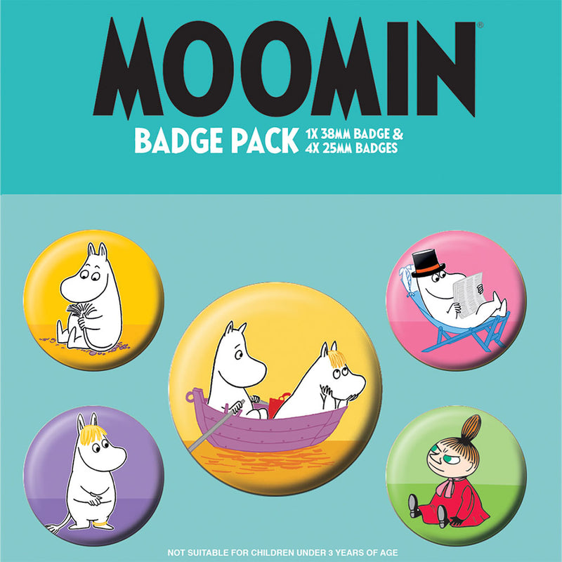 MOOMIN - Official Badge Pack / Set Of 5 / Button Badge
