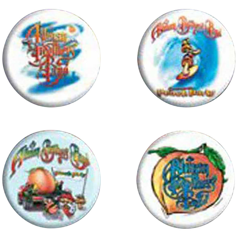 ALLMAN BROTHERS BAND - Official The Allman Brothers 4 Pieces / Button Badge