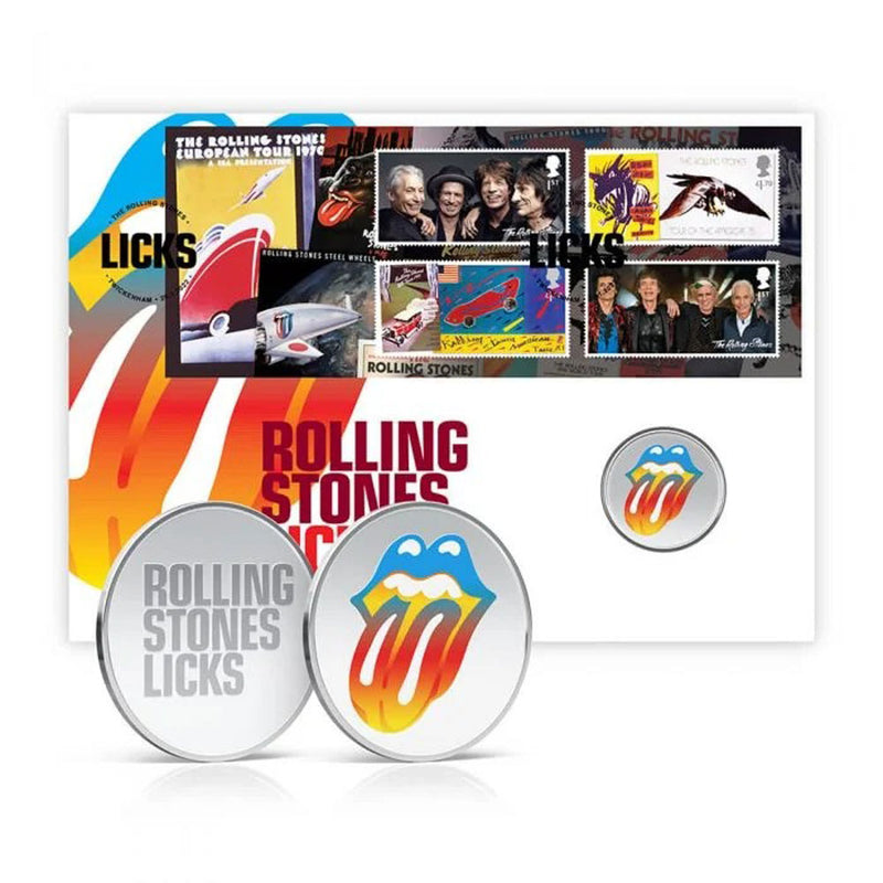 ROLLING STONES - 官方 Licks 巡迴賽獎牌封面/全球限量 10,000 件/郵票和信件