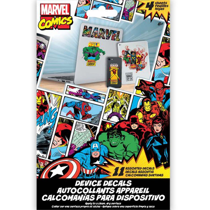 MARVEL COMICS - 官方超級英雄設備貼花/11 件裝/智能手機貼紙