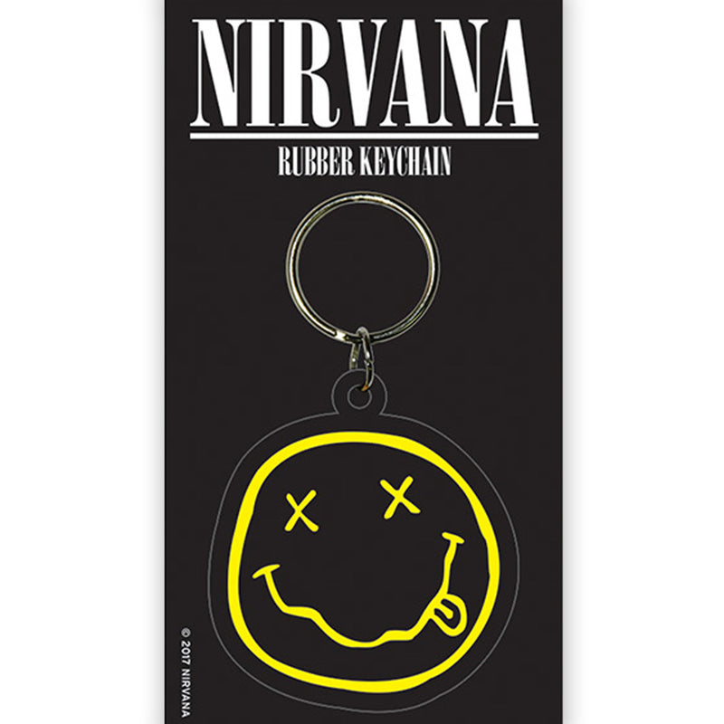 NIRVANA - Official Smiley / Rubber Key Ring / keychain