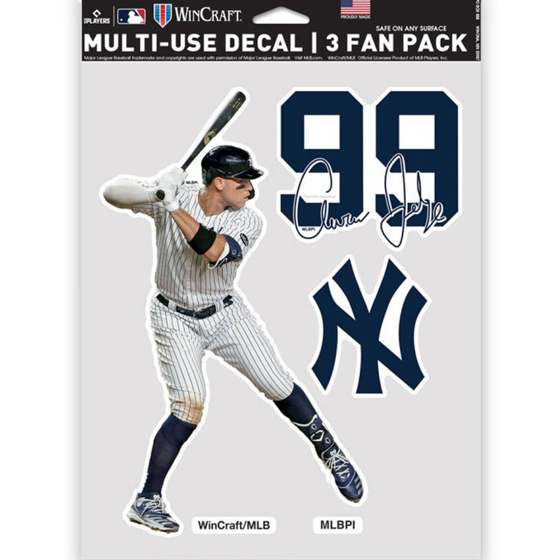 NEW YORK YANKEES（MLB） - Official Aaron Judge Multi Use 3 Fan Pack / Sticker