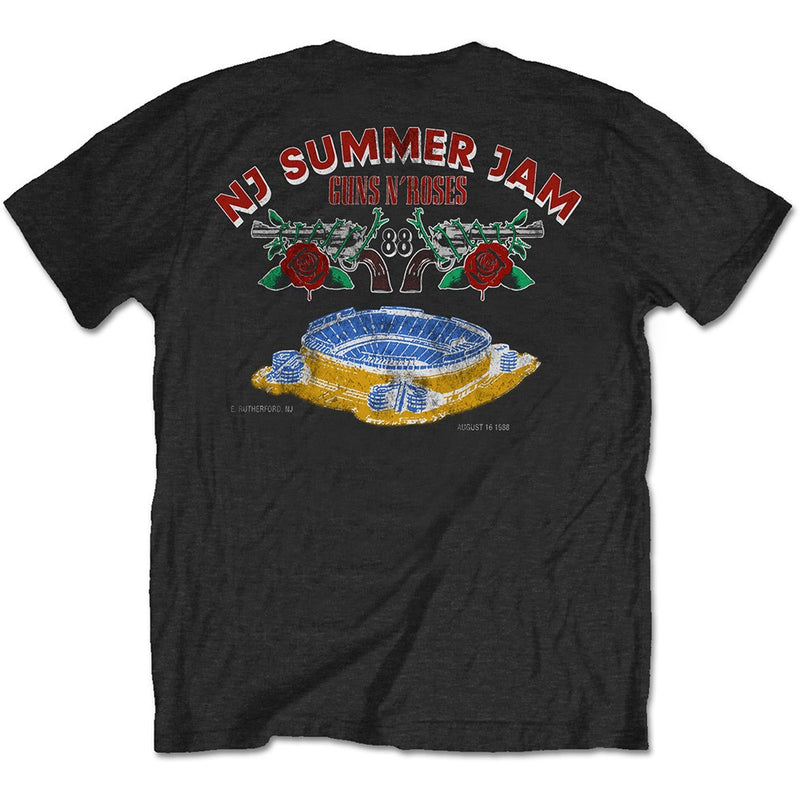 GUNS N ROSES - Official Nj Summer Jam 1988 (Reprinted Tour T Series) / Yes Back Print / T-Shirt / Men's