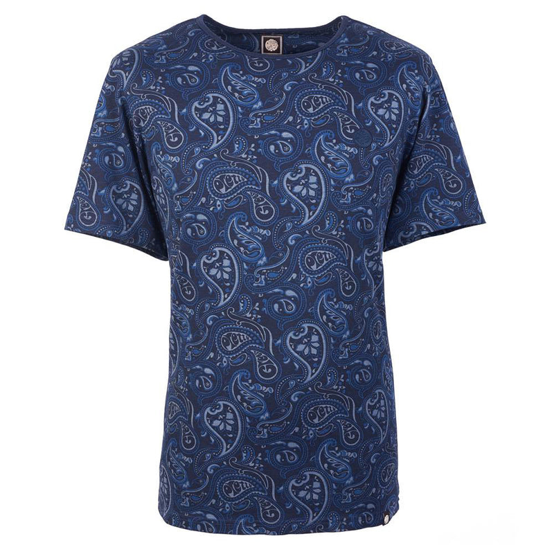 PRETTY GREEN - Official Ss Turnbull Paisley Crew Neck / T-Shirt / Men's
