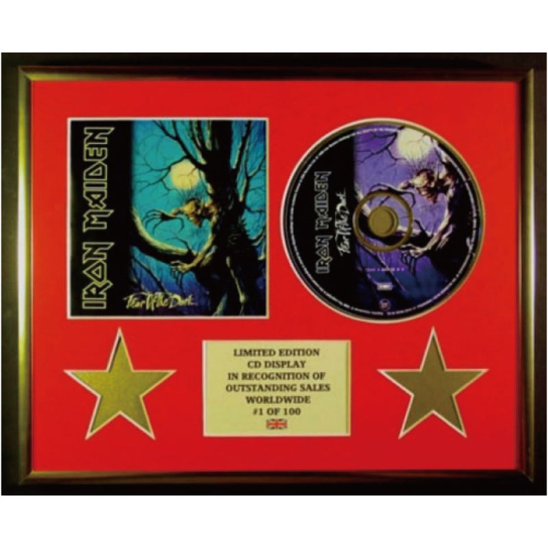 IRON MAIDEN - Interior Gold Disc / Fear Of The Dark (Limited 100) / Framed Print