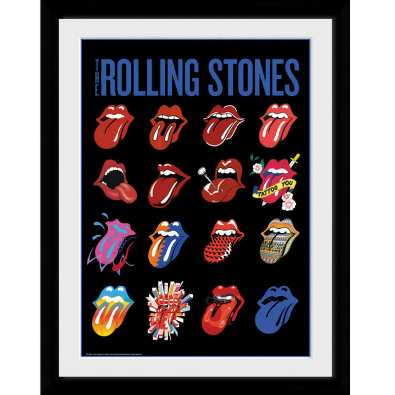 ROLLING STONES - Official Tongues / Framed Print
