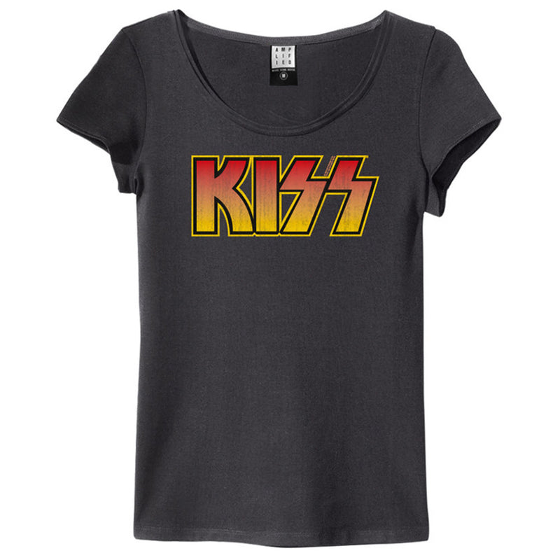 KISS - Official Classic Logo Distressed / Amplified (Brand) / T-Shirt / Women's