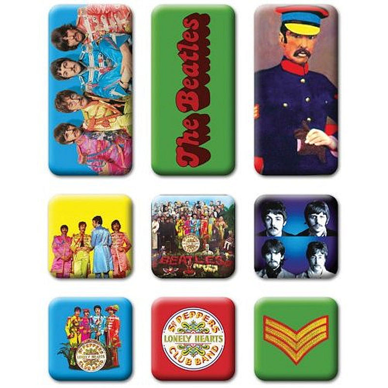THE BEATLES - 官方 Sgt Pepper 套裝/冰箱貼