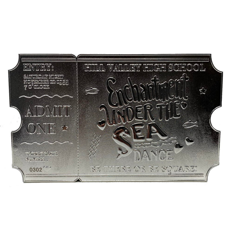 BACK TO THE FUTURE - Official Silver Plated Ticket / World Limited To 5,000 Copies / Interior Figurine
