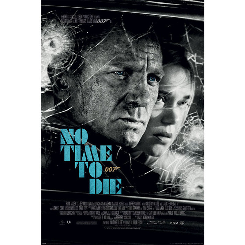 JAMES BOND - Official No Time To Die - Noir / Poster