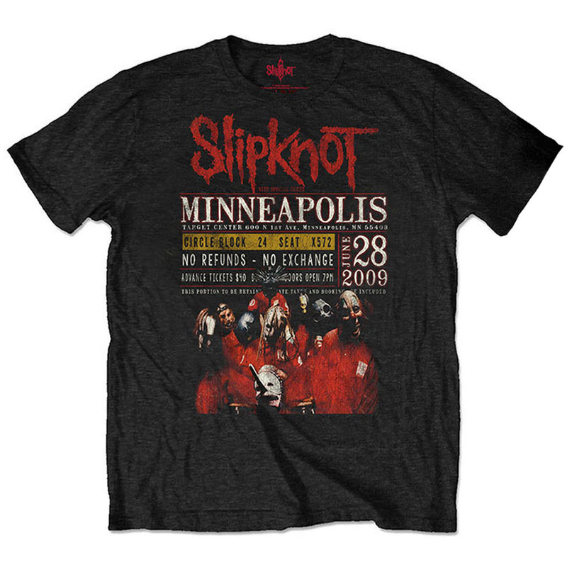 SLIPKNOT - Official There Minneapolis '09/環保 T 卹/背面印花/T 卹/男裝