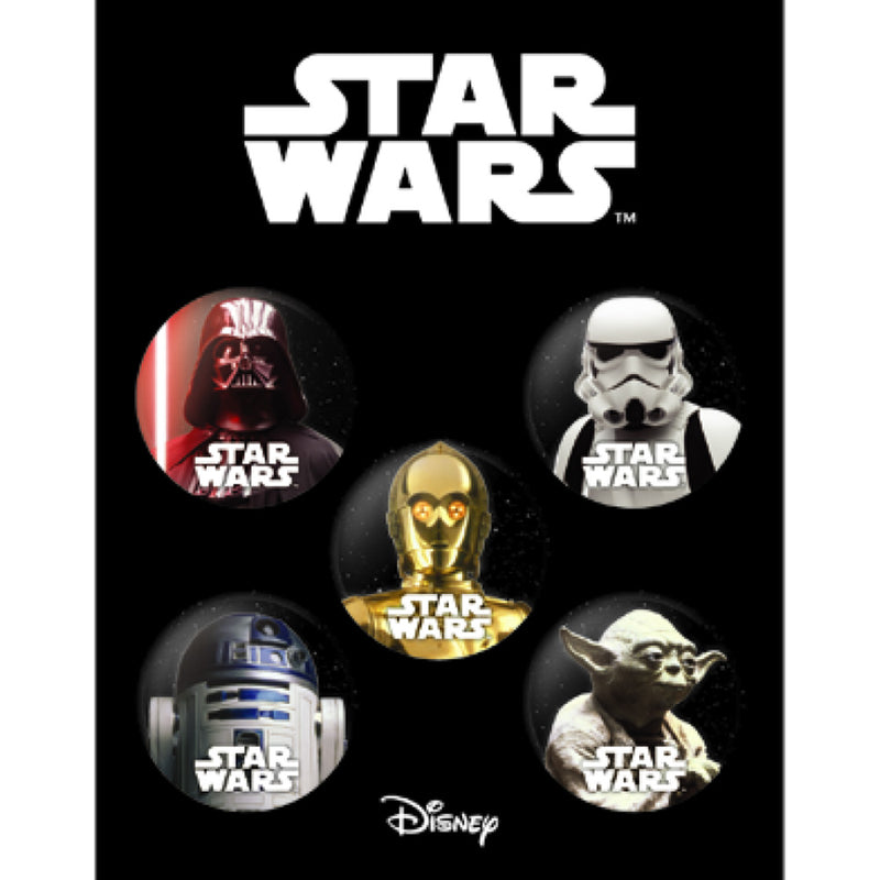 STAR WARS - Official Can Badge Set Of 5 / Limited Edition / Button Badge