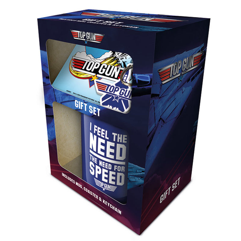 TOP GUN - Official Need For Speed Blue / Mug Coaster Key Chain Set / Mug