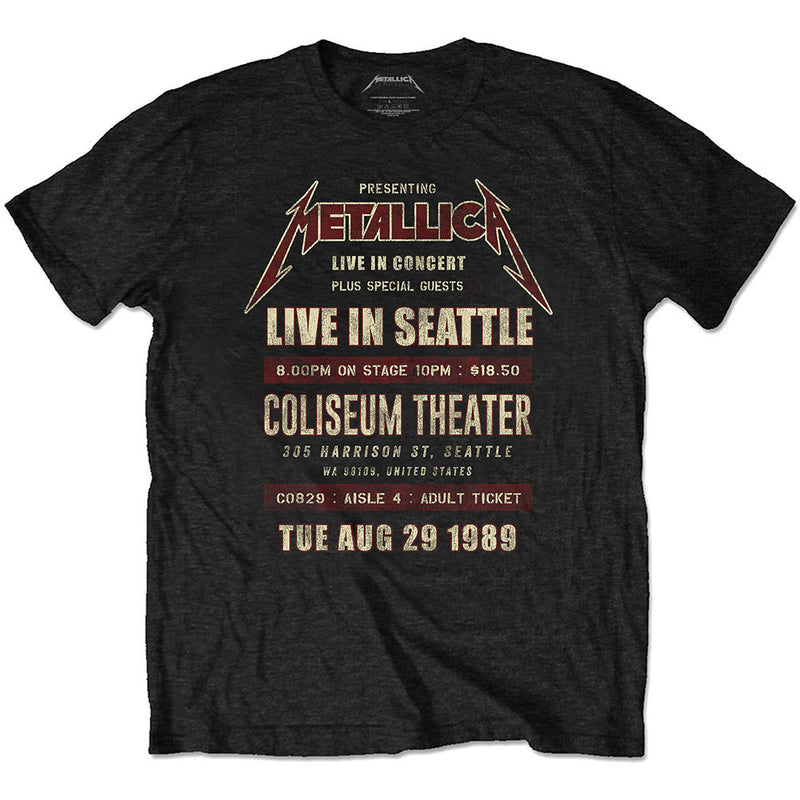 METALLICA - Official Seattle '89 / Eco-Tee / T-Shirt / Men's