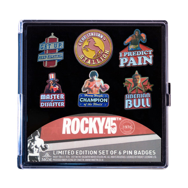 ROCKY - 官方限量版 6 包別針/限量版 1976 表/鈕扣徽章