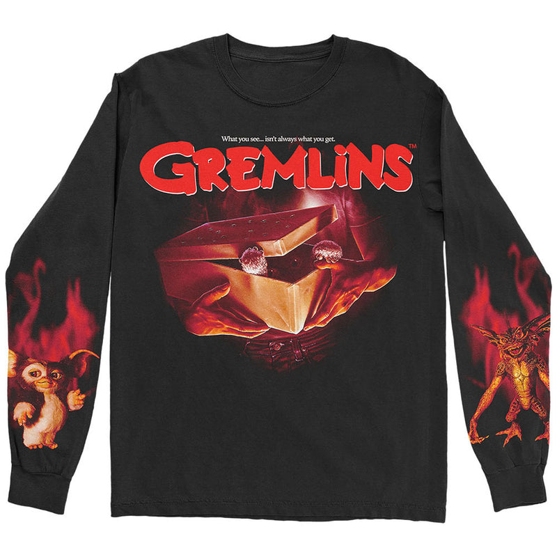 GREMLINS - 官方 Gremlins What It Seeds/長袖/手臂印花/T 卹/男士