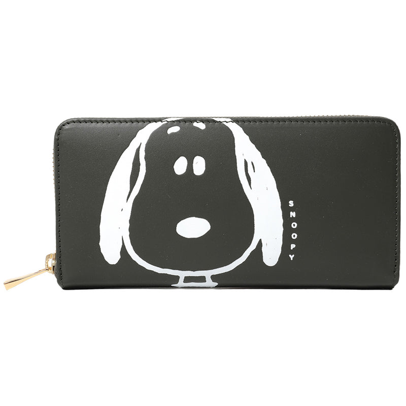 PEANUTS - Official F・V Beagle R Bundle Case / Leather / Green / Wallet