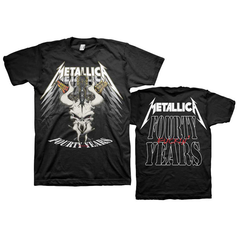 METALLICA - Official 40th Anniversary Forty Years / Back Print / T-Shirt / Men's