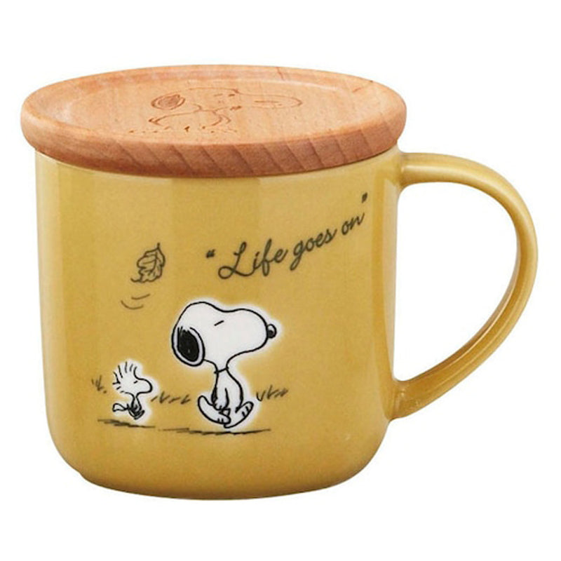 PEANUTS - Official Mug With Wooden Coaster / Yellow / Mug