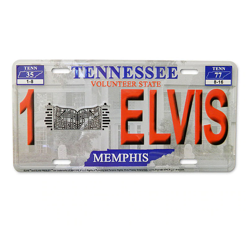 ELVIS PRESLEY - Official 1-Elvis License Plate / Interior Figurine