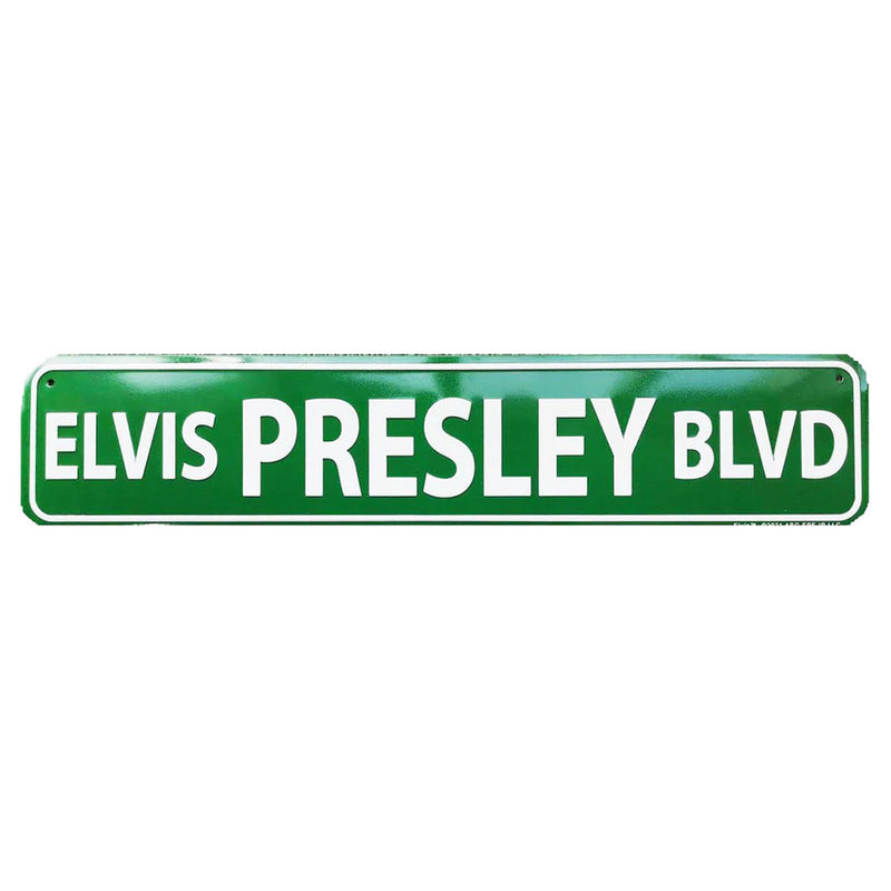 ELVIS PRESLEY - Official Street Sign Elvis Presley Blvd / Interior Figurine