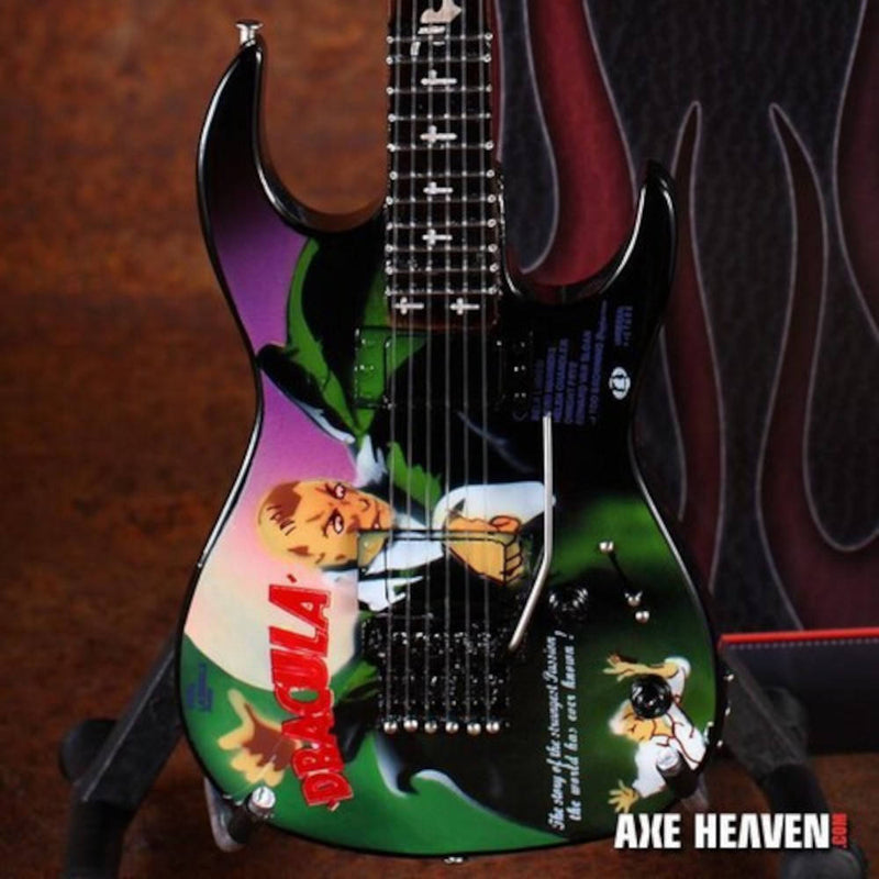 METALLICA - 官方 Kirk Hammett 簽名“Dracula”微型吉他復製品收藏品/微型樂器
