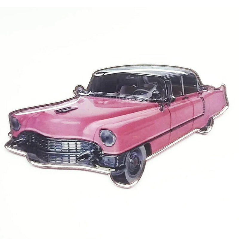 ELVIS PRESLEY - 官方磁鐵粉紅色汽車模切金屬/冰箱磁鐵