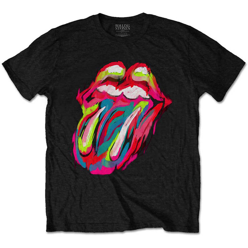 ROLLING STONES - Official Sixty Brushstroke Tongue / T-Shirt / Men's