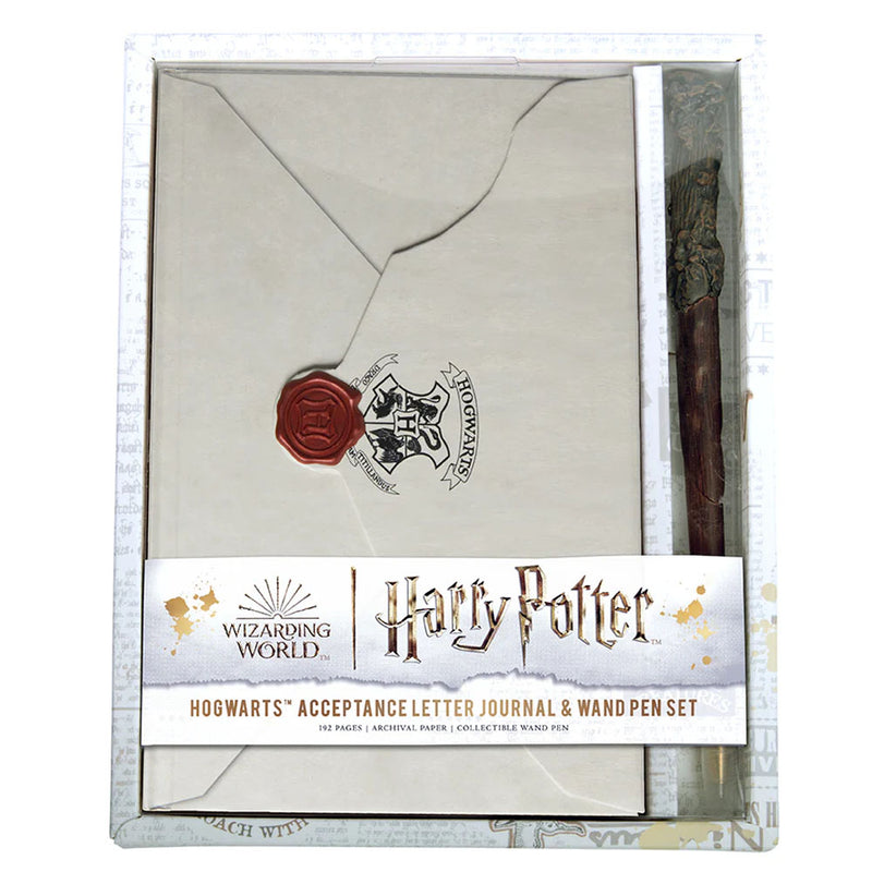 HARRY POTTER - Official Hogwarts Acceptance Letter Journal And Wand Pen Set / Letters & Postcards